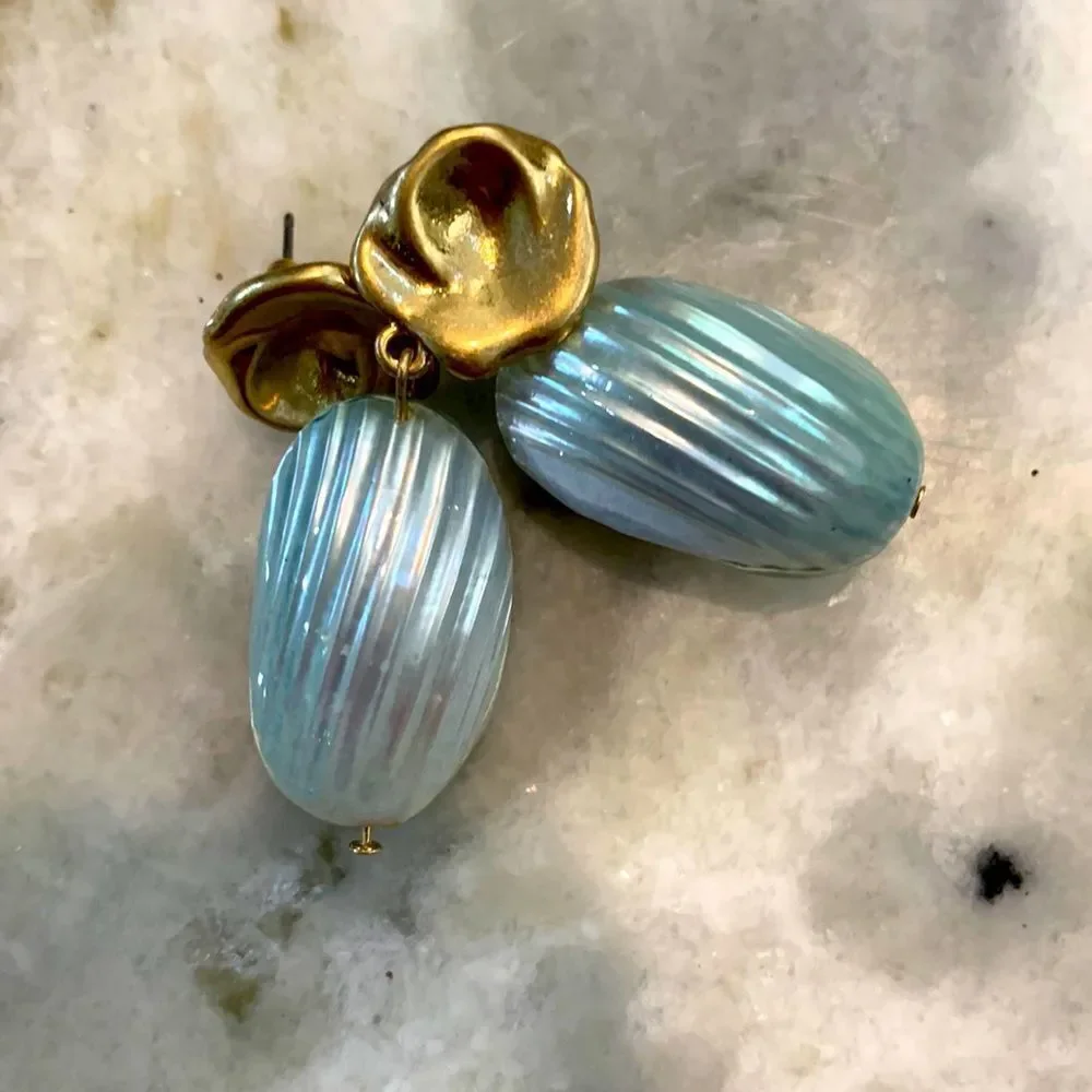 Light Blue Fashion Earrings